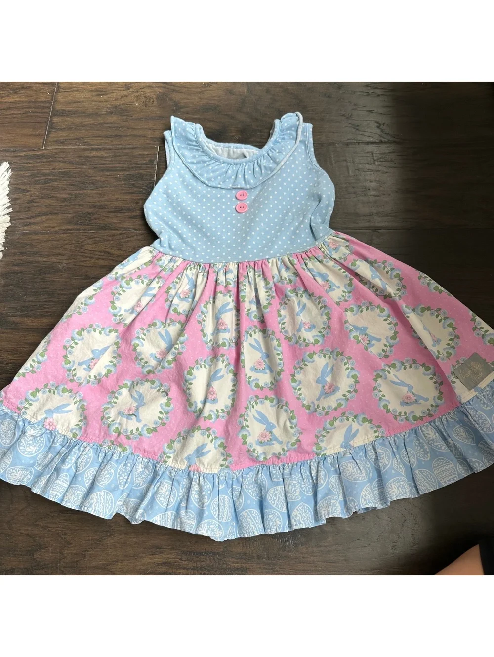 Eleanor Rose Bunnies Pink Dress Size 6-7